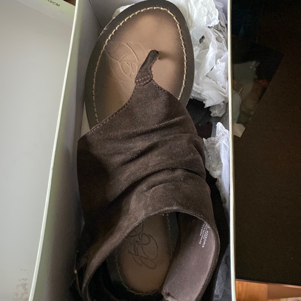 Shauna suede brown sandals